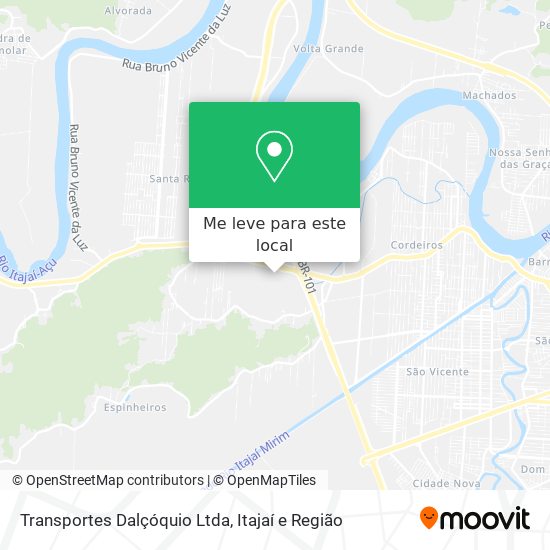 Transportes Dalçóquio Ltda mapa