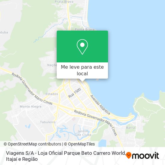 Viagens S / A - Loja Oficial Parque Beto Carrero World mapa
