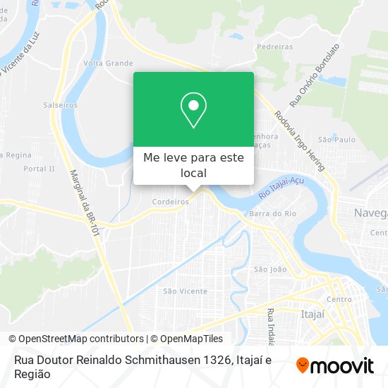 Rua Doutor Reinaldo Schmithausen 1326 mapa
