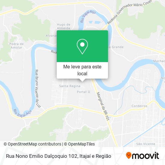 Rua Nono Emilio Dalçoquio 102 mapa