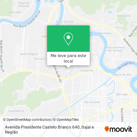 Avenida Presidente Castelo Branco 640 mapa