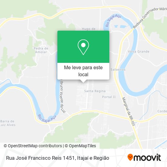 Rua José Francisco Reis 1451 mapa