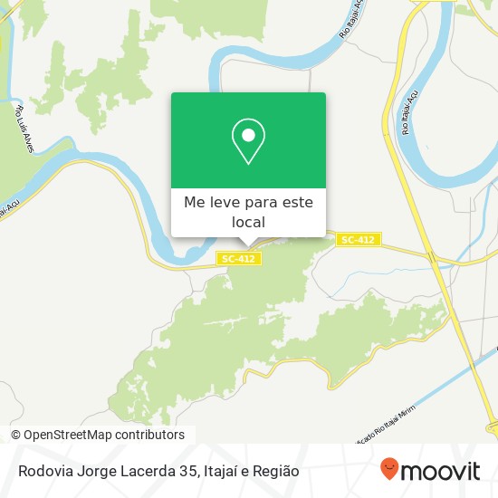 Rodovia Jorge Lacerda 35 mapa