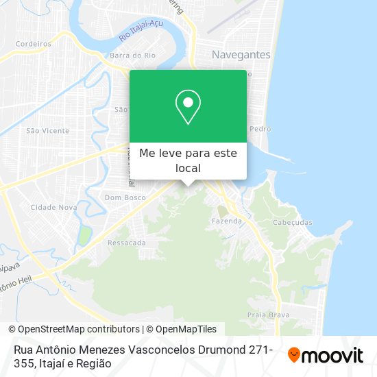 Rua Antônio Menezes Vasconcelos Drumond 271-355 mapa