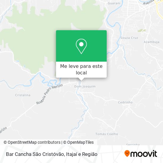 Bar Cancha São Cristóvão mapa