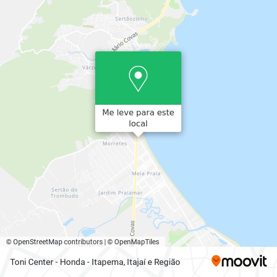 Toni Center - Honda - Itapema mapa
