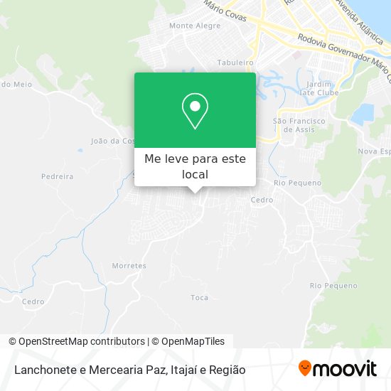 Lanchonete e Mercearia Paz mapa