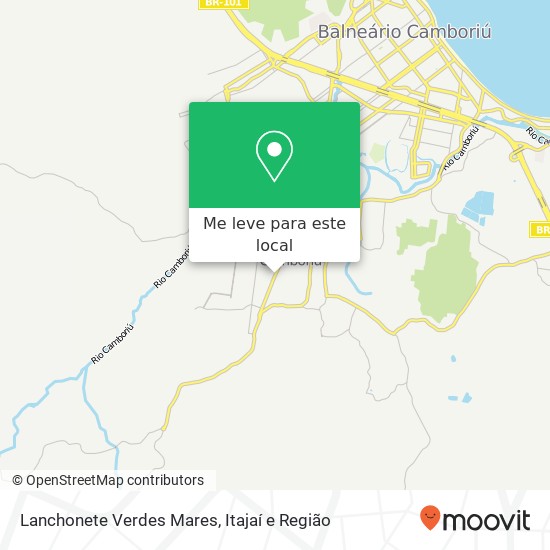 Lanchonete Verdes Mares, Rua José Francisco Bernardes, 828 Areias Camboriú-SC 88330-000 mapa