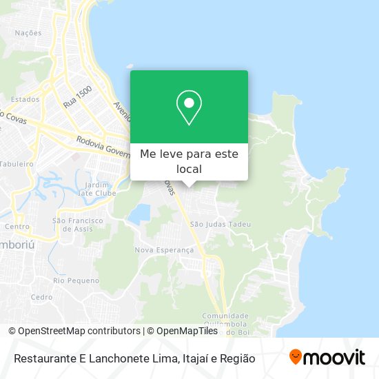 Restaurante E Lanchonete Lima mapa