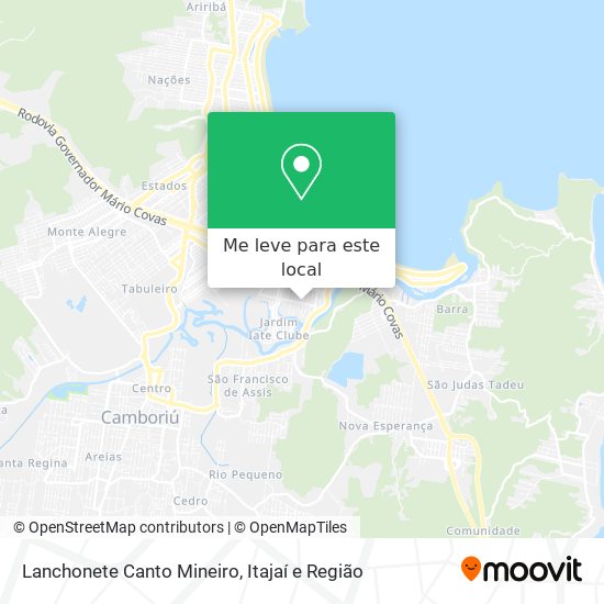 Lanchonete Canto Mineiro mapa
