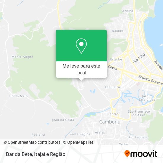 Bar da Bete, Rua Monte Sotara, 121 Monte Alegre Camboriú-SC 88348-702 mapa