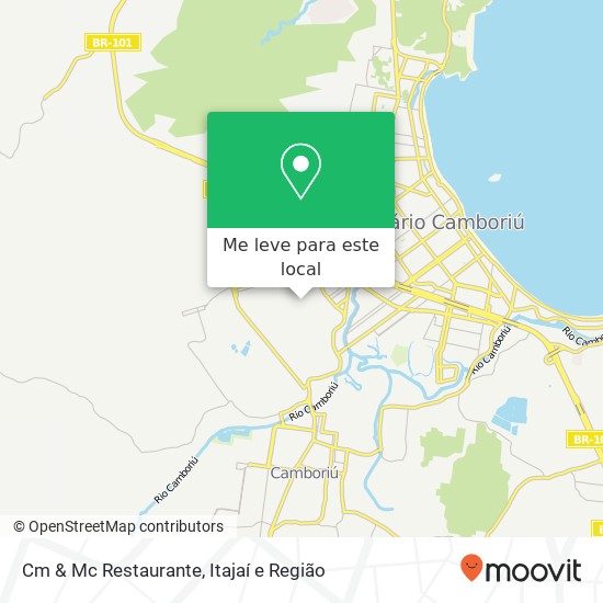 Cm & Mc Restaurante, Rua Licurana, 385 Taboleiro Camboriú-SC 88330-000 mapa