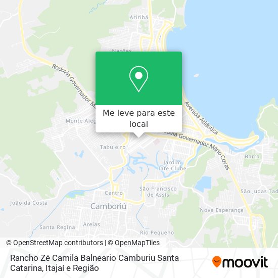 Rancho Zé Camila Balneario Camburiu Santa Catarina mapa