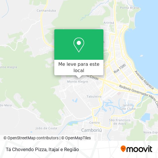 Tá Chovendo Pizza mapa