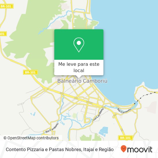Contento Pizzaria e Pastas Nobres, Rua Novecentos e Dez Centro Balneário Camboriú-SC 88330-574 mapa