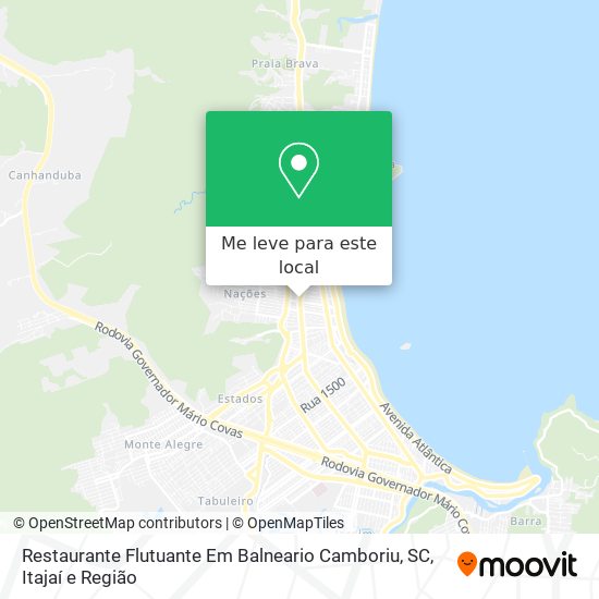 Restaurante Flutuante Em Balneario Camboriu, SC mapa