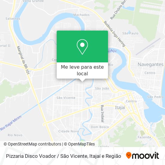 Pizzaria Disco Voador / São Vicente mapa