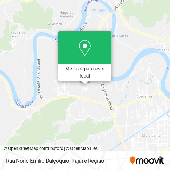 Rua Nono Emilio Dalçoquio mapa