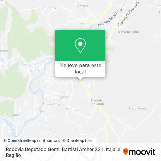 Rodovia Deputado Gentil Battisti Archer 221 mapa