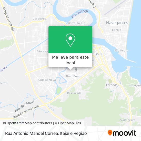 Rua Antônio Manoel Corrêa mapa
