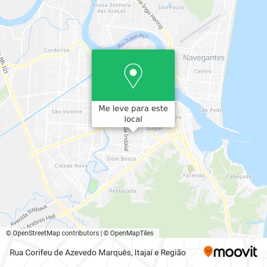 Rua Corifeu de Azevedo Marquês mapa