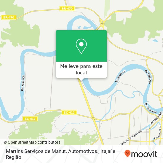 Martins Serviços de Manut. Automotivos. mapa