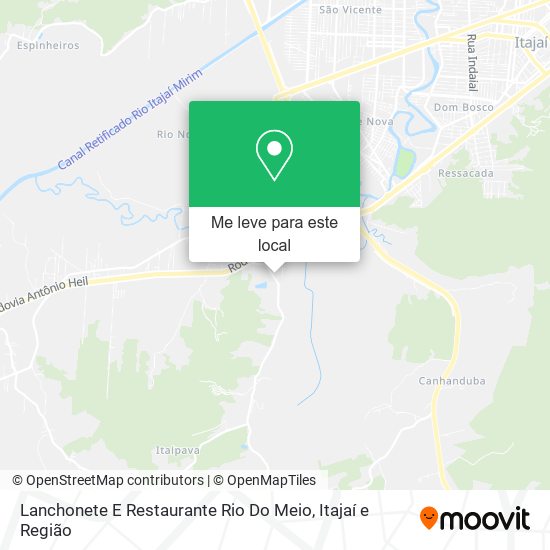 Lanchonete E Restaurante Rio Do Meio mapa