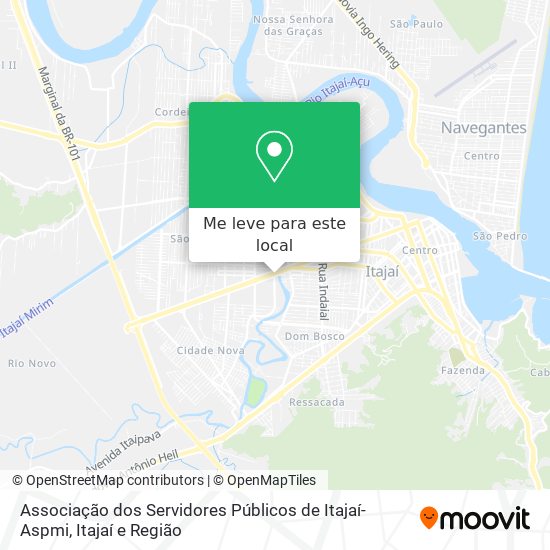 Associação dos Servidores Públicos de Itajaí- Aspmi mapa