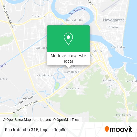 Rua Imbituba 315 mapa