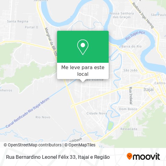 Rua Bernardino Leonel Félix 33 mapa