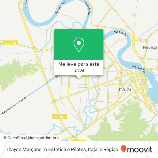 Thayse Marçaneiro Estética e Pilates mapa