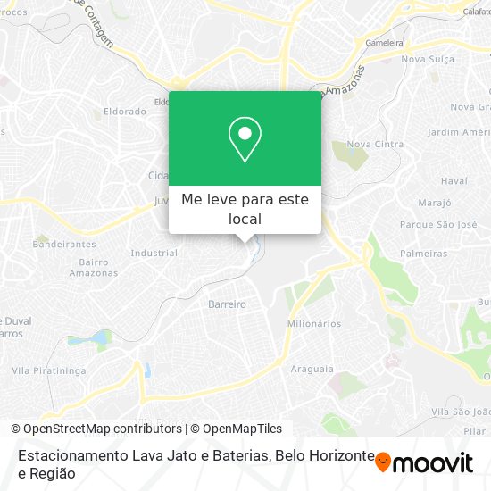 Estacionamento Lava Jato e Baterias mapa