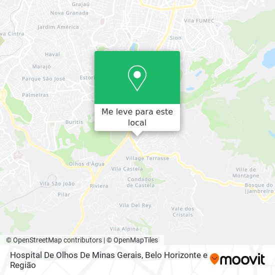 Hospital De Olhos De Minas Gerais mapa