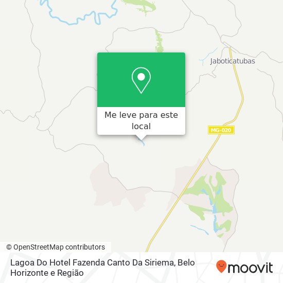 Lagoa Do Hotel Fazenda Canto Da Siriema mapa