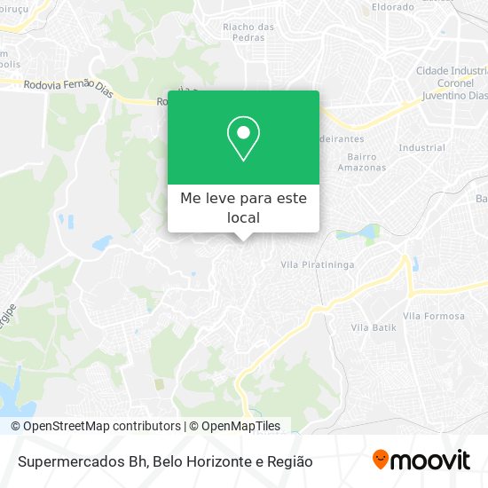 Supermercados Bh mapa