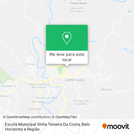 Escola Municipal Sinha Teixeira Da Costa mapa