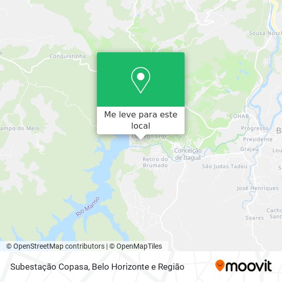 Subestação Copasa mapa
