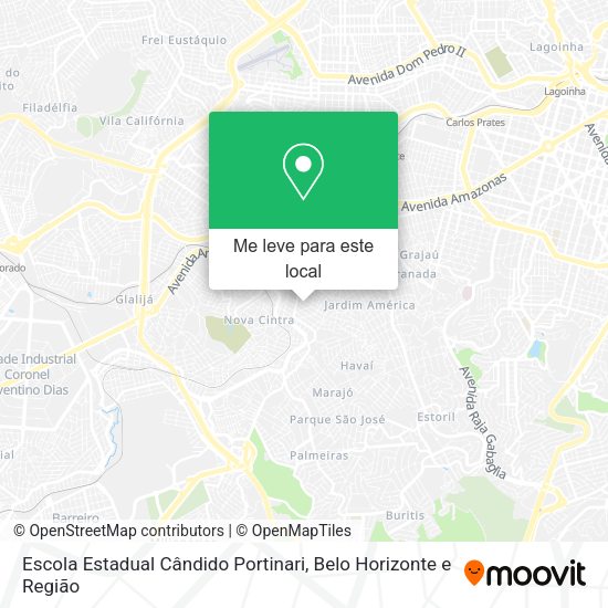 Escola Estadual Cândido Portinari mapa