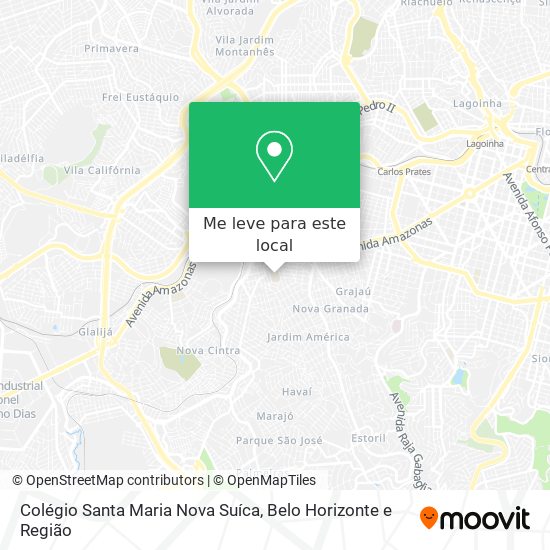Colégio Santa Maria Nova Suíca mapa
