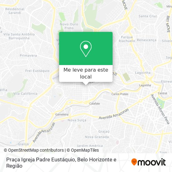 Praça Igreja Padre Eustáquio mapa