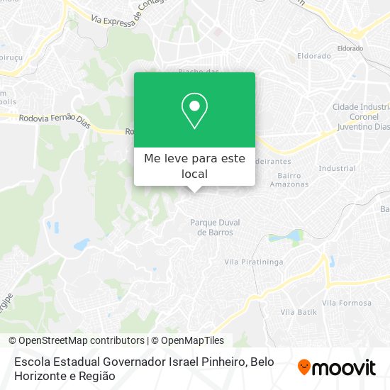 Escola Estadual Governador Israel Pinheiro mapa