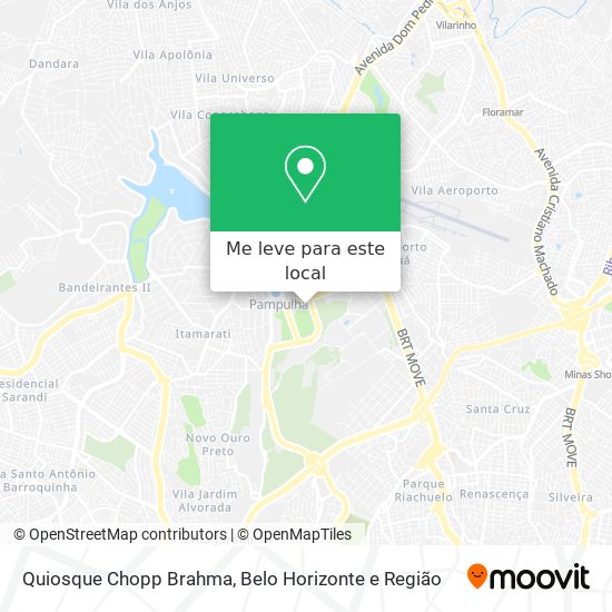 Quiosque Chopp Brahma mapa