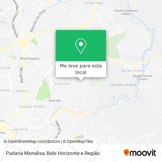 Padaria Monalisa mapa