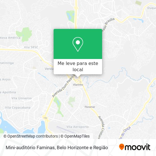 Mini-auditório Faminas mapa