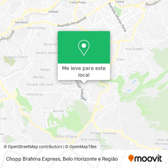 Chopp Brahma Express mapa