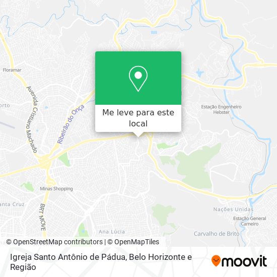 Igreja Santo Antônio de Pádua mapa