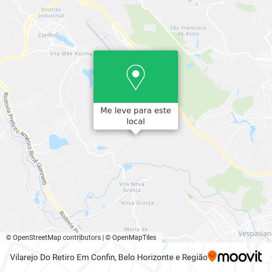 Vilarejo Do Retiro Em Confin mapa