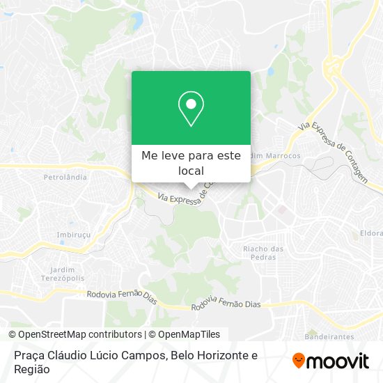 Praça Cláudio Lúcio Campos mapa