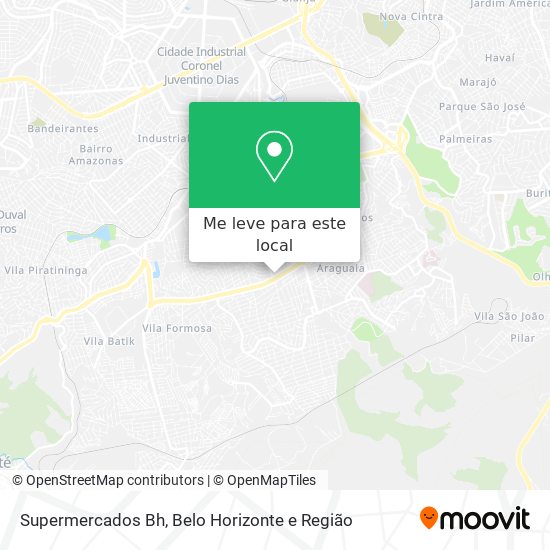 Supermercados Bh mapa