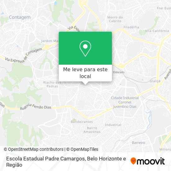 Escola Estadual Padre Camargos mapa